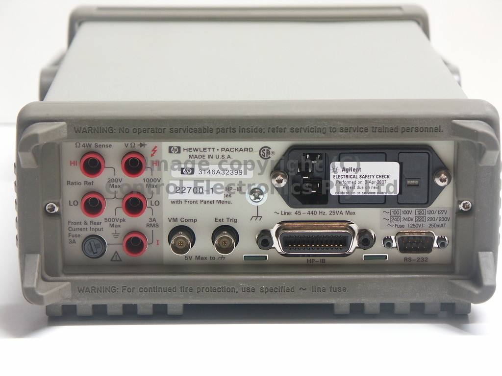 HP34401A rear view