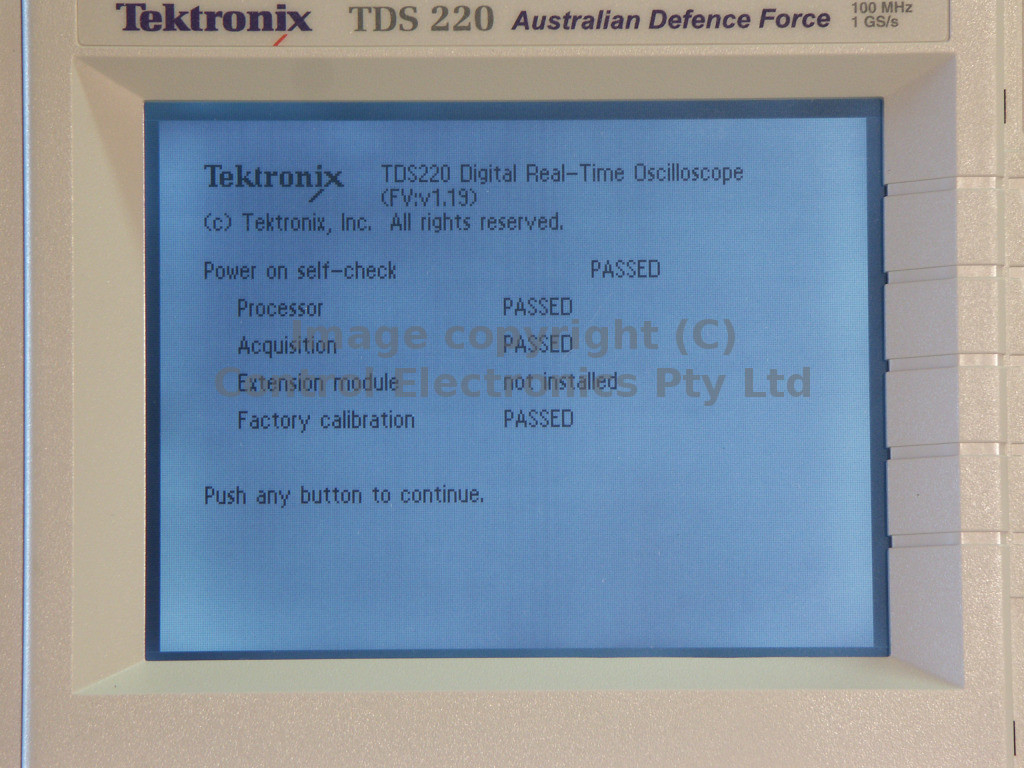 TDS-220 screen