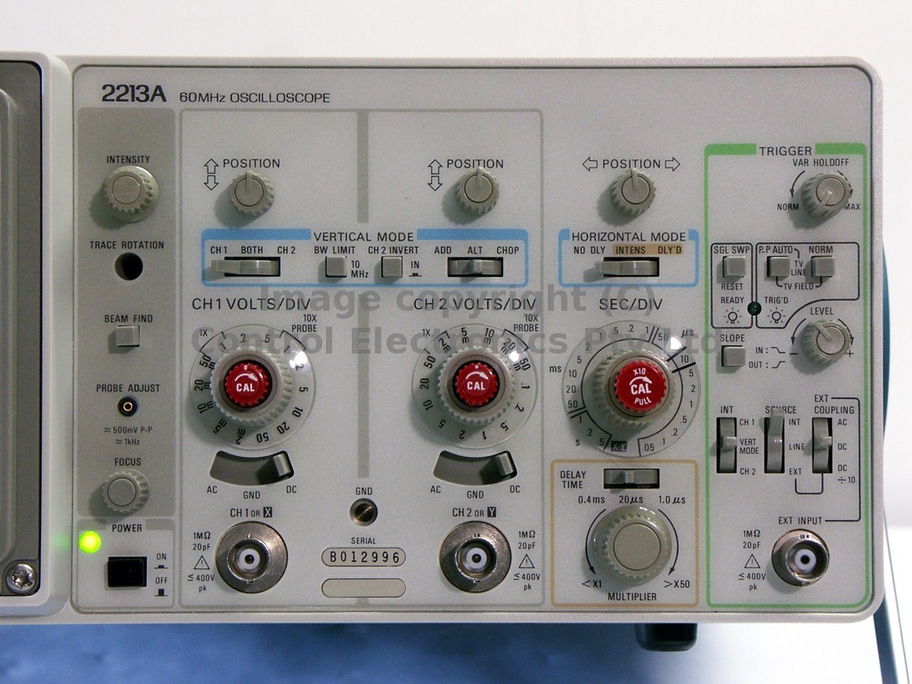 Tektronix 2213A controls