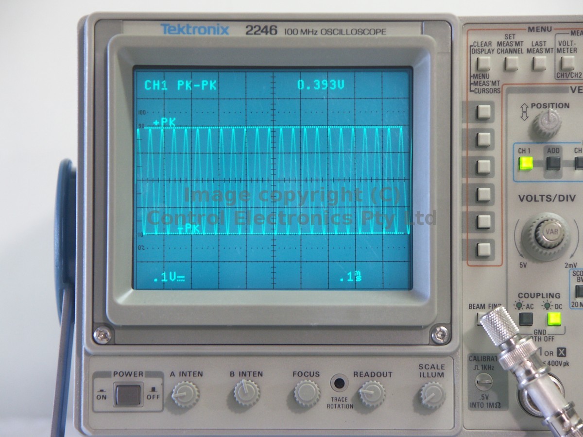 Tektronix 2246 screen display