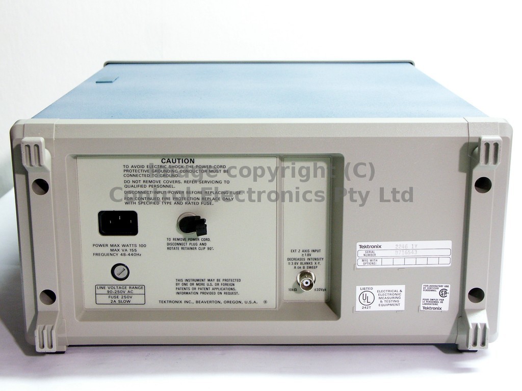 Tektronix 2246 rear view