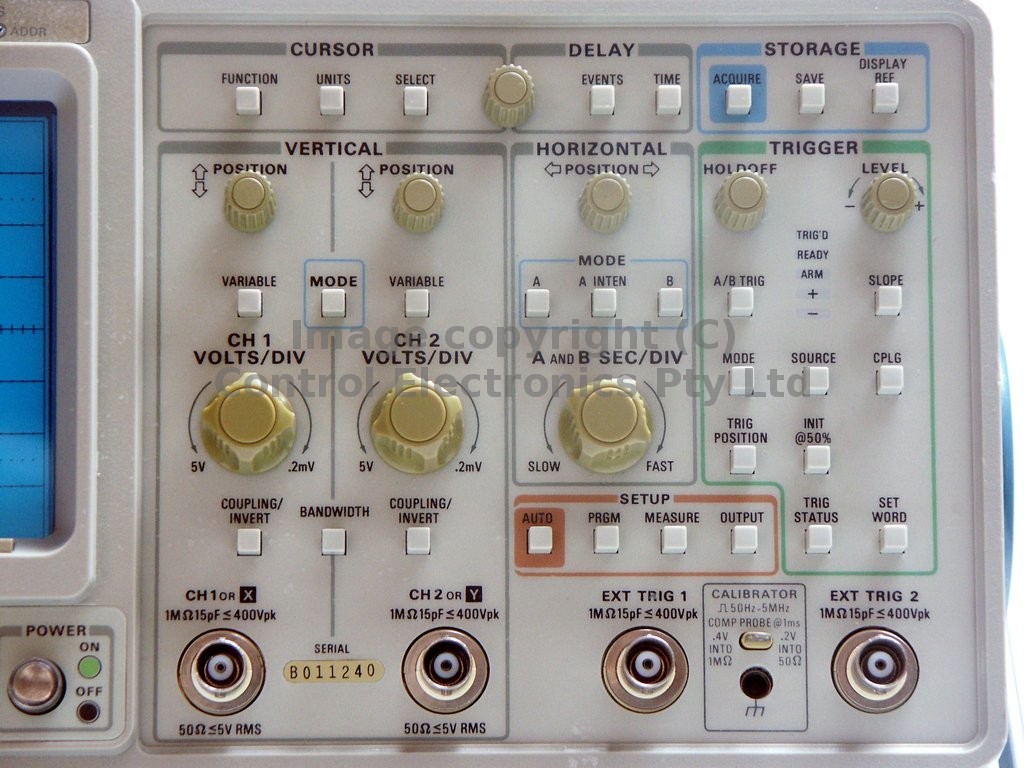 Tektronix 2440 controls