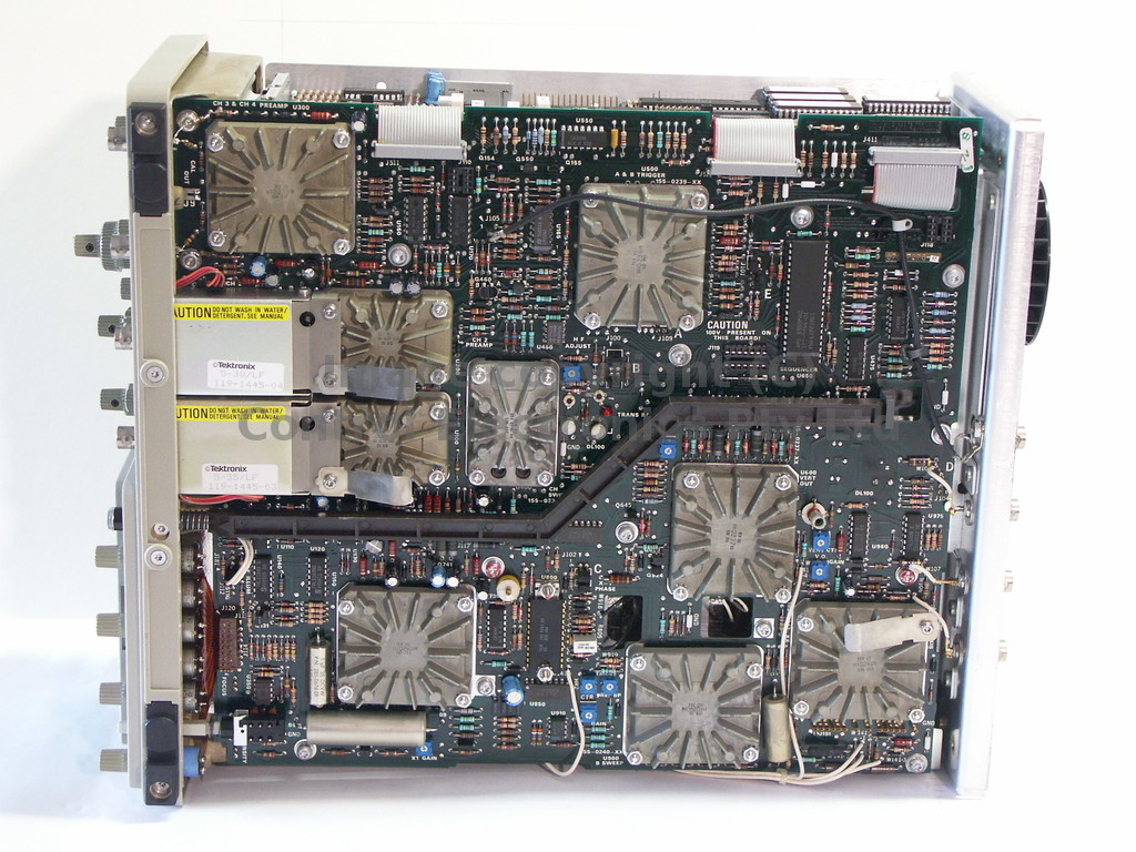 Tektronix 2465 lower pcb view