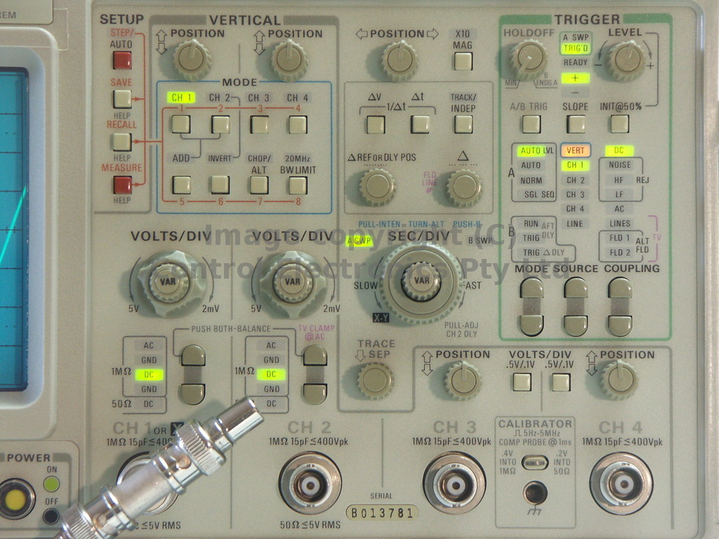 Tektronix 2465A BDV controls