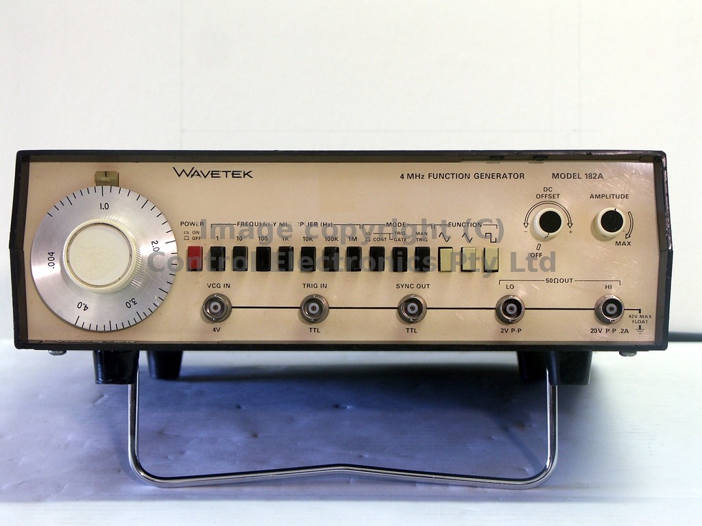 Wavetek 182A controls